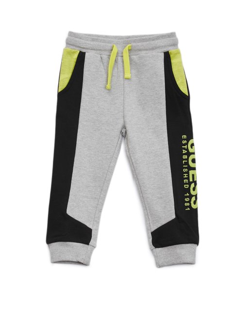 Pantalon De Jogging à Blocs De Couleurs Guess Eco Gris Et Jaune (2-7)
