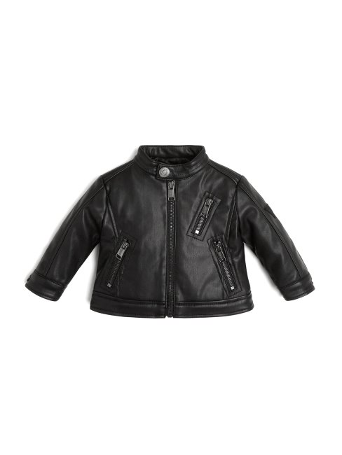 Veste De Moto En Similicuir Noir Jet Guess (2-7)