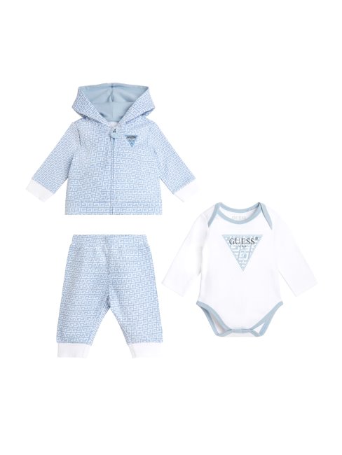 Ensemble Take Me Home (0-12m) Logo Allover G White Guess