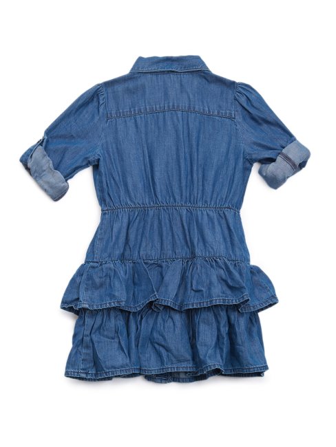 Robe En Denim à Volants Bleu Nuit Délavé (2-7)