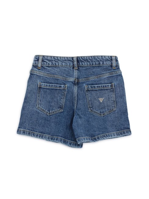 Jupe-short En Denim Délavé Bleu Glacé (7-16) Guess