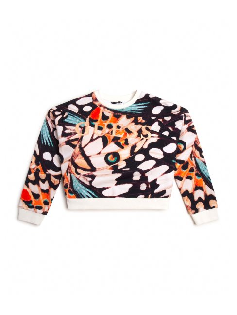 Sweat Imprimé Logo Pailleté (7-16) Imprimé Papillons Guess