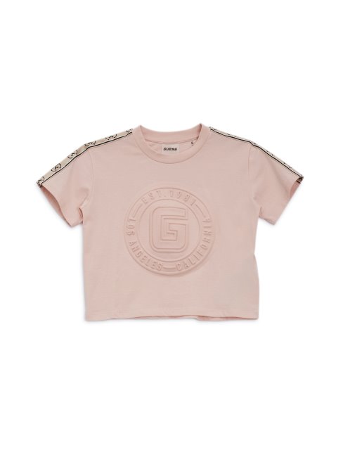 T-shirt éco Logo En Relief (4-14) Coton Blush Guess