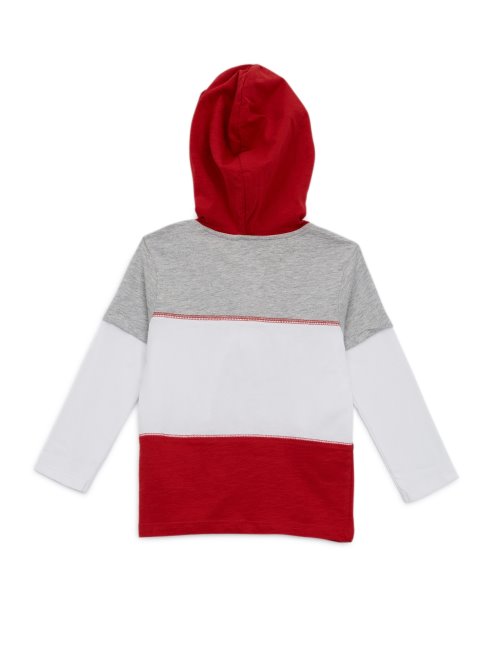 T-shirt Jersey à Capuche Rouge Et Gris Multi Guess (2-7)
