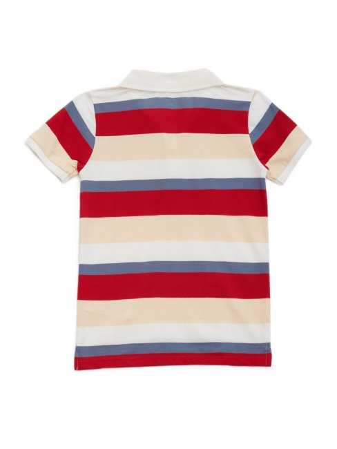 Polo Piquet Rayé Bleu Et Rouge/blanc Guess (7-14)