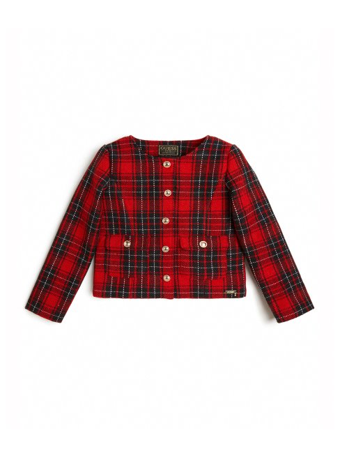 Veste Tartan à Carreaux (7-16) Combo Guess Rouge/noir