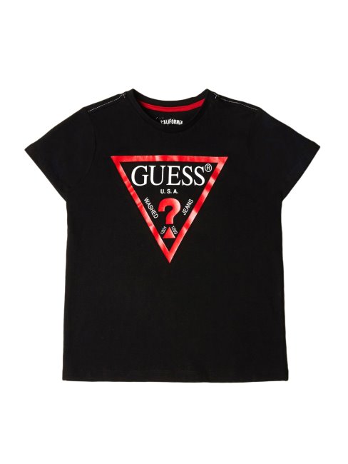 T-shirt à Logo Guess Pour Enfants (7-14) Noir De Jais