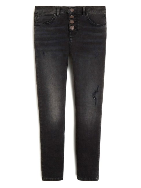 Guess Noir Jean Skinny à Braguette Boutonnée Black Icon Wash (7-14)