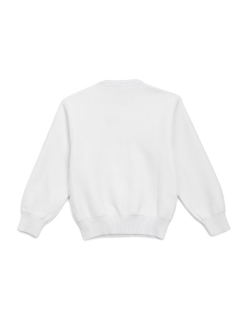 Pull Blanc Sel Patch Logo Strass (7-16) Guess