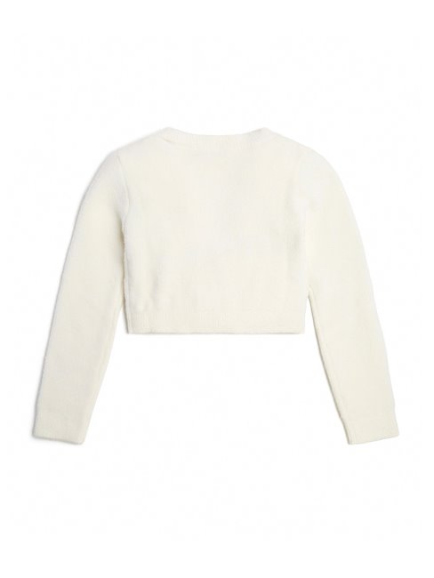 Gilet Pelucheux Blanc Sel (716) Guess