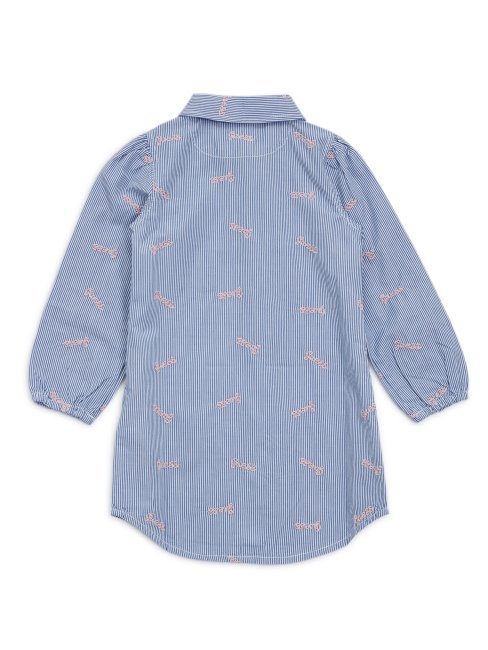 Robe Popeline Guess Rayures Bleu Clair (2-7)