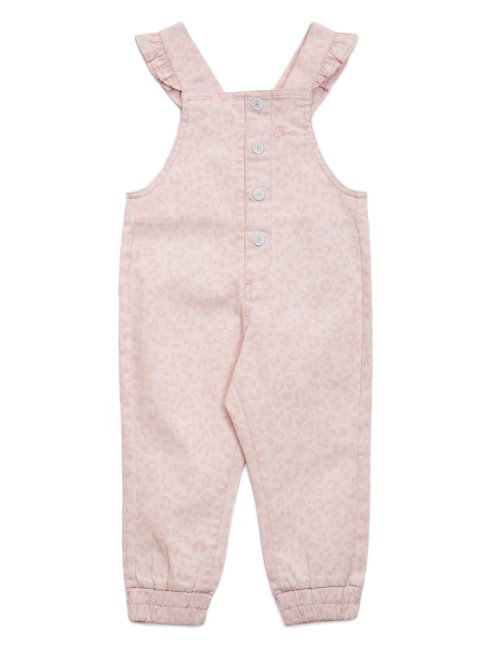 Guess Rose Clair Léopard Salopette En Jean Léopard (2-7)