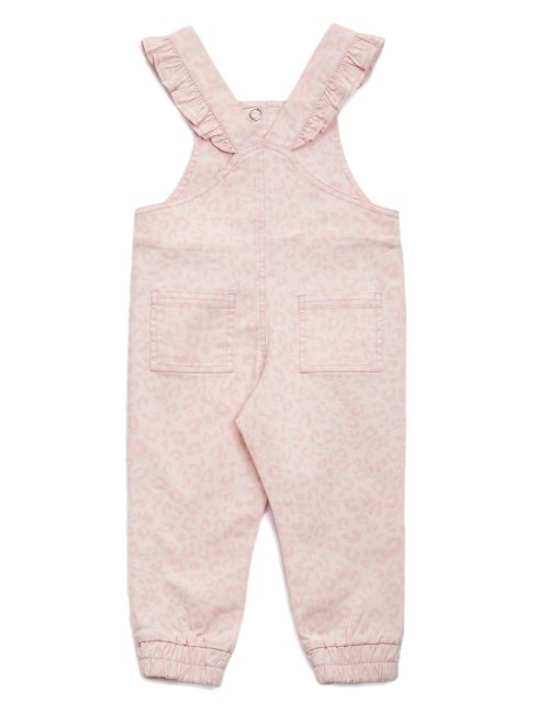 Guess Rose Clair Léopard Salopette En Jean Léopard (2-7)