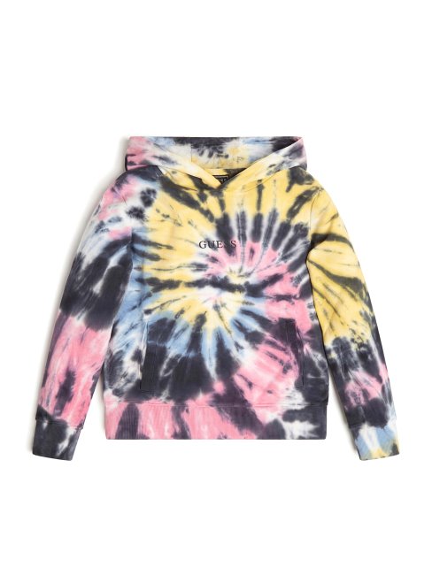 Guess Minime Spirale Tie-dye Sweat à Capuche (7-14) Spirale Tie Dye Citron Brume