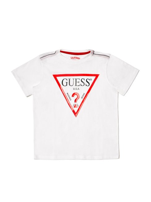 T-shirt Logo Guess Enfant (7-14) Blanc