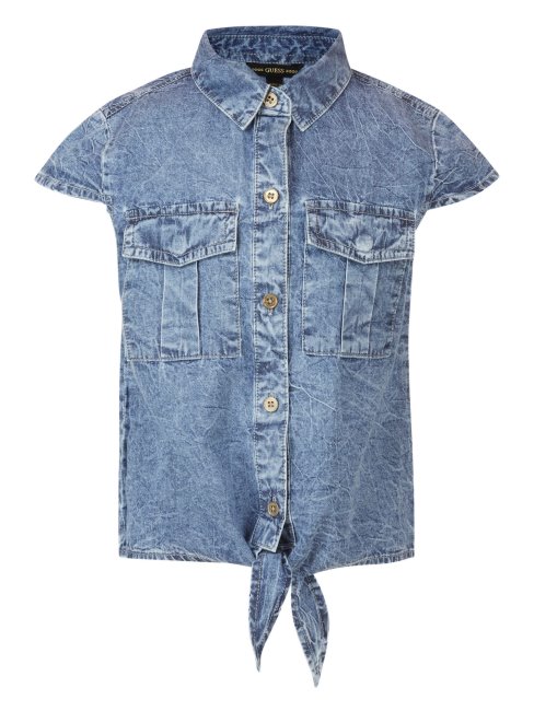 Nuisette Denim Nouée (7-14) Guess Bleu Clair Délavé Glacier