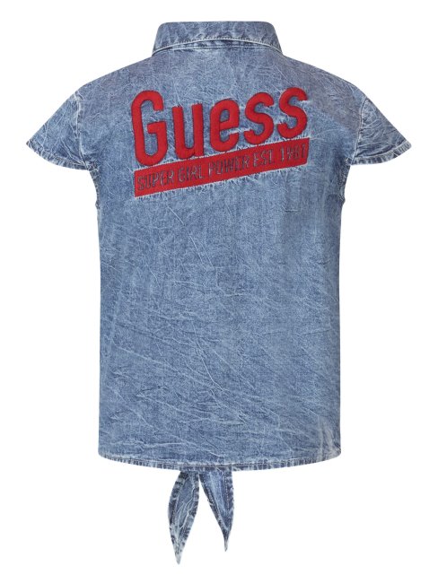 Nuisette Denim Nouée (7-14) Guess Bleu Clair Délavé Glacier