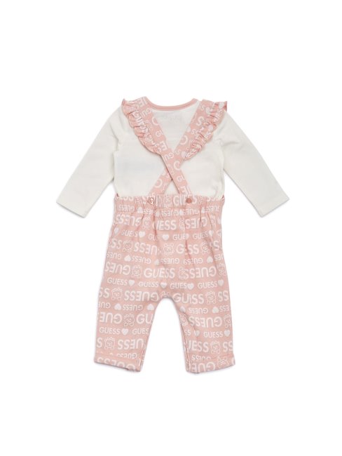 Ensemble Body Et Salopette (0-12m) Blanc Sel Guess