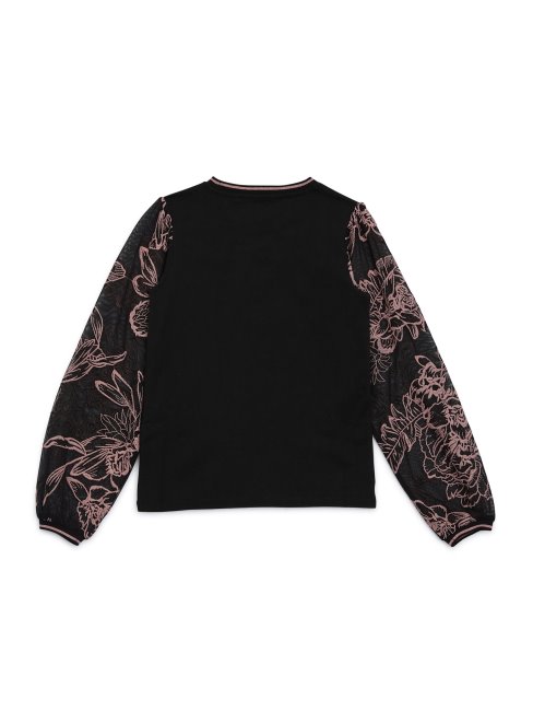 Top En Mousseline Guess Noir De Jais (7-14)