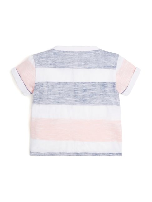 T-shirt Henley Rayé (2-7) Wonder Stripe Jaune Guess