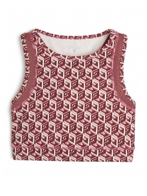 Guess Eco Cube Logo Brassière Active (4-14) Combo G Cube Rouge