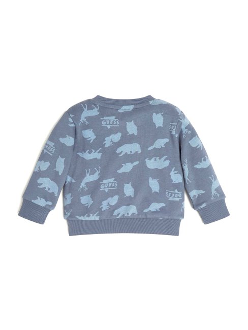 Haut Graphique à Manches Longues (2-7) Combinaison D'animaux Peints Guess