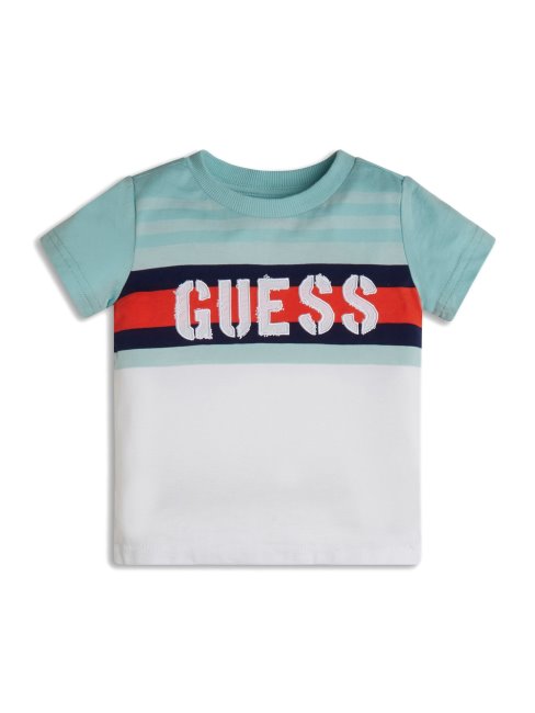 T-shirt à Logo éco Rayé Menthe Pour être Multi Guess (3m-7)