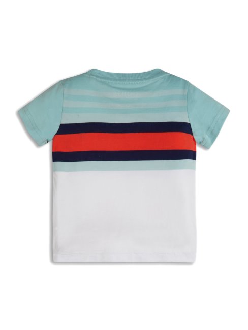 T-shirt à Logo éco Rayé Menthe Pour être Multi Guess (3m-7)