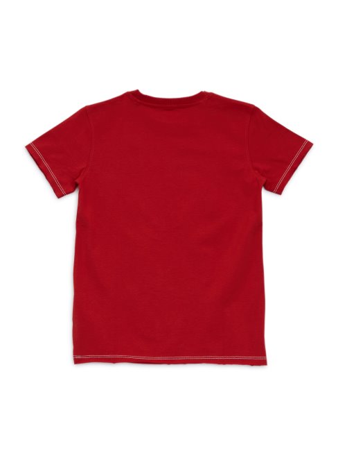 T-shirt à Logo Délavé Rouge Vulcain (7-14) Guess