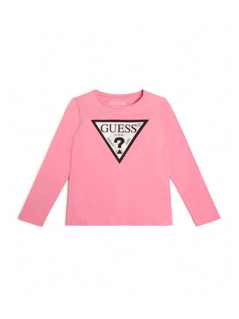 T-shirt Logo Strass Rose Nébuleuse (4-14)