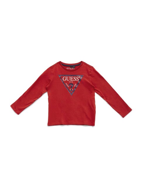 T-shirt à Logo à Manches Longues Pour Enfants Guess (2-7) Red Hot