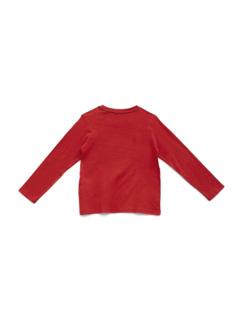 T-shirt à Logo à Manches Longues Pour Enfants Guess (2-7) Red Hot