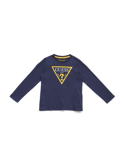 T-shirt à Logo à Manches Longues Pour Enfants Guess (2-7) Deck Blue