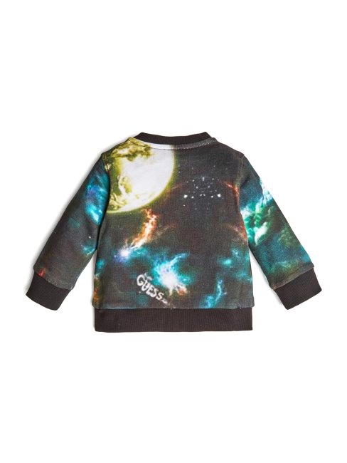 Sweat-shirt De L'espace Extra-atmosphérique Imprimé Jet Bla De Nuits Bruyantes (0-24m) Guess