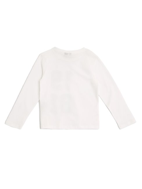 T-shirt à Logo Et Manches Longues Guess True White (2-7)