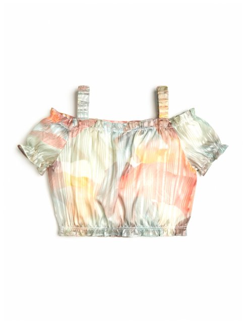 Top Tissé à épaules Dénudées Multicolore Imprimé Astract (7-14) Guess