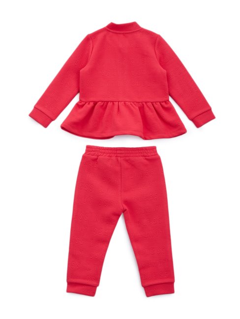 Ensemble Veste Et Pantalon Zippé Logo (3-18m) Guess Punk Rocker Rose