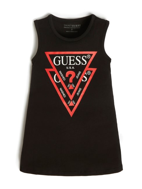 Robe à Logo Superposé Guess Eco (2-7) Noir De Jais