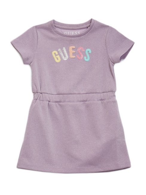 Nouvelle Robe Lilas Clair Avec Logo Guess Scintillant (2-7)