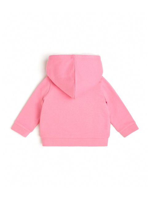 Sweat à Capuche Zippé Rose Nébuleuse Avec Logo Cœur (3m-7)