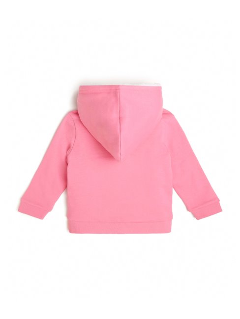 Sweat à Capuche Zippé Rose Nébuleuse Avec Logo Cœur (3m-7)