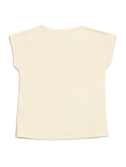 Tee Shirt Guess Logo Bijou (7-16) Blanc Pur