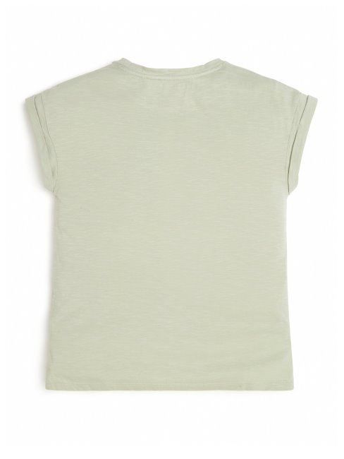 T-shirt Logo Orné (7-16) Light Matcha Guess