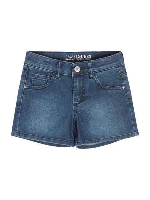 Short En Denim Stretch (7-14) Bleu Moyen Délavé Guess