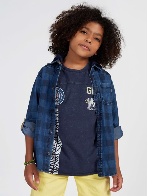Chemise Bleu Clair à Capuche Indigo Multi Guess (7-14)