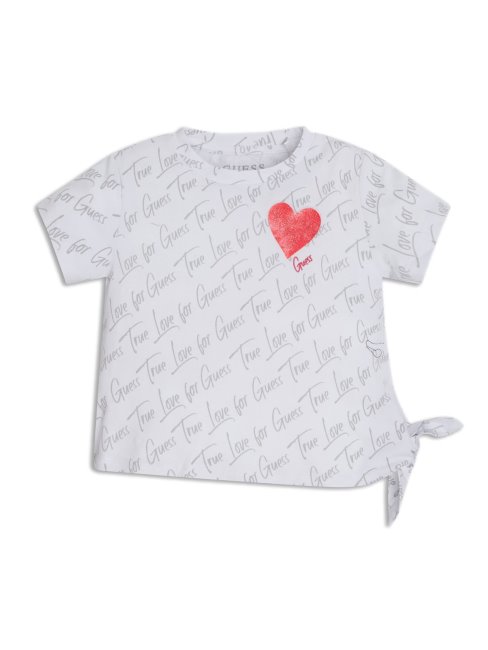 Tee Shirt Imprimé Logo Guess (3m-7) Logo Oversize Blanc