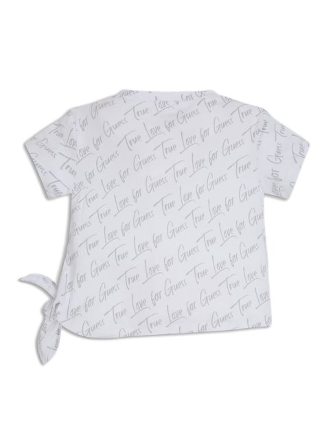Tee Shirt Imprimé Logo Guess (3m-7) Logo Oversize Blanc