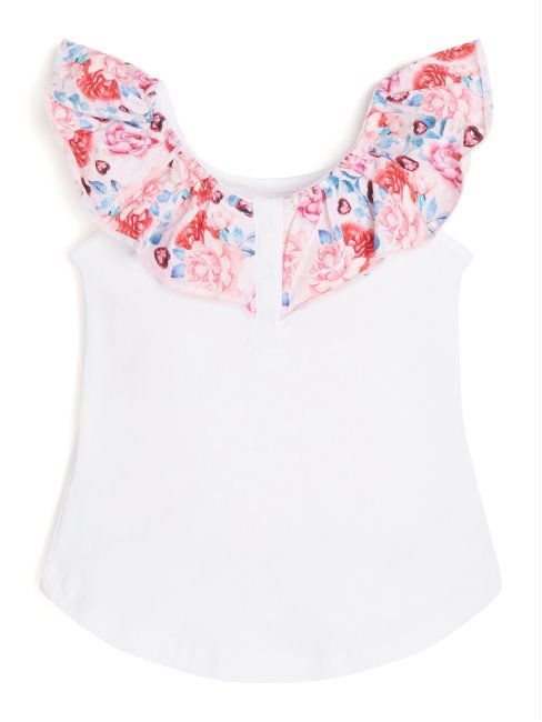 T-shirt Logo Volanté (2-7) Guess Blanc Pur