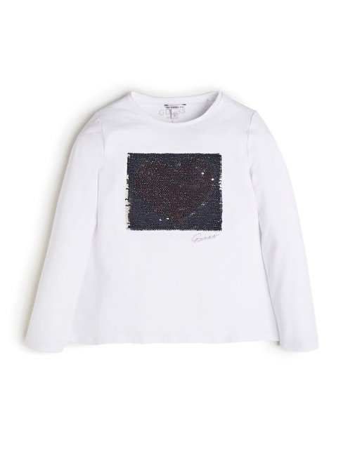 Chandail Ras Du Cou à Sequins Retournés (7-14) True White Guess