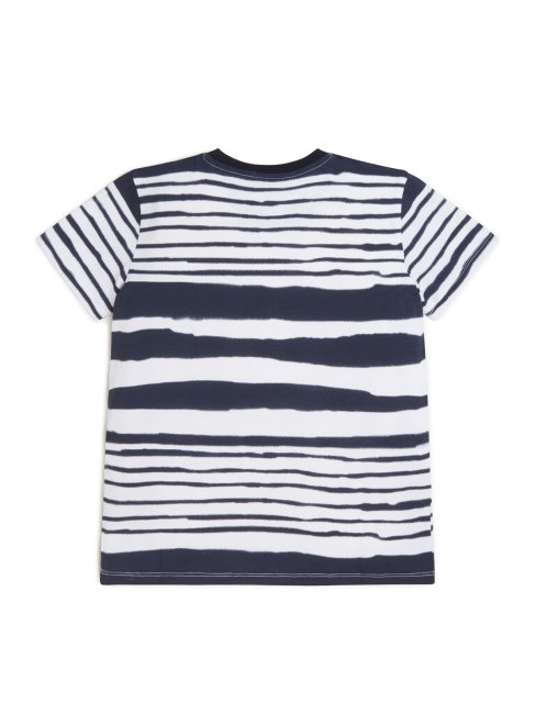 T-shirt éco Rayé (7-14) Rayure Abstraite Bleue Guess Smart